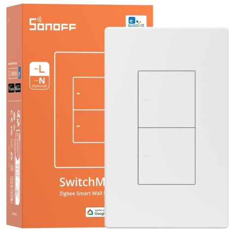 Sonoff SwitchMan ZBM5 Interruttore da Parete Bianco Smart Zigbee  Dimensione: 2 Pulsanti