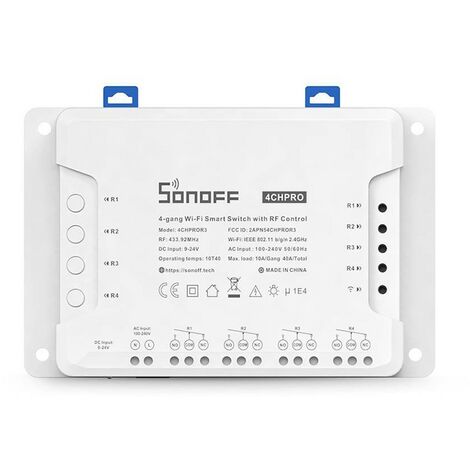 SONOFF 4CHPROR3 Interruttore universale smart switch WiFi controllo 4Ch linee indipendenti con temporizzazione guida DIN
