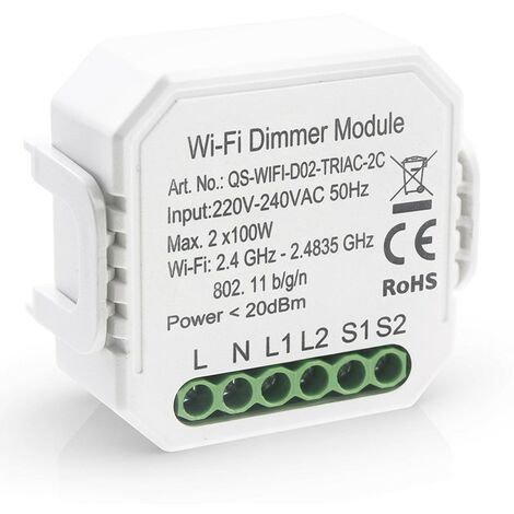 Tuya Modulo Dimmer Wifi a 2 Canali