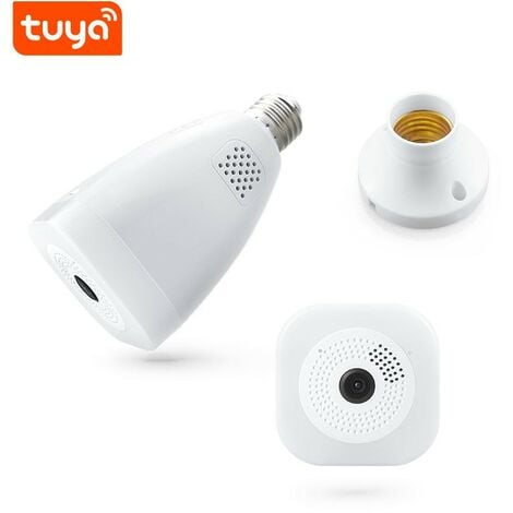 Tuya Telecamera Lampadina Wi-Fi Panoramica a 360° 3.0MP