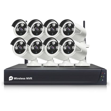 Kit Vidéosurveillance 8 Caméras Dome AHD 3MPX 1080P + Disque Dur 1000 Go - GIFRAN