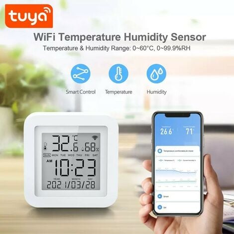 Tuya Sensore Digitale di Temperatura e Umidità dell'aria Smart WiFi