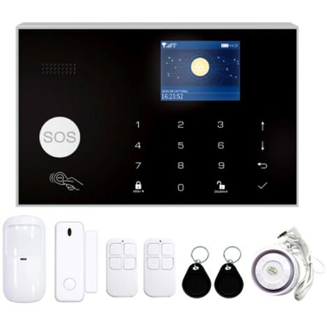 Tuya Kit Plus Sistema di Allarme Video GSM 4G + WiFi Nero