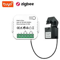 Tuya Misuratore di Energia Bidirezionale Smart ZigBee con Pinza Tuya Switch + 1 Pinza 80A