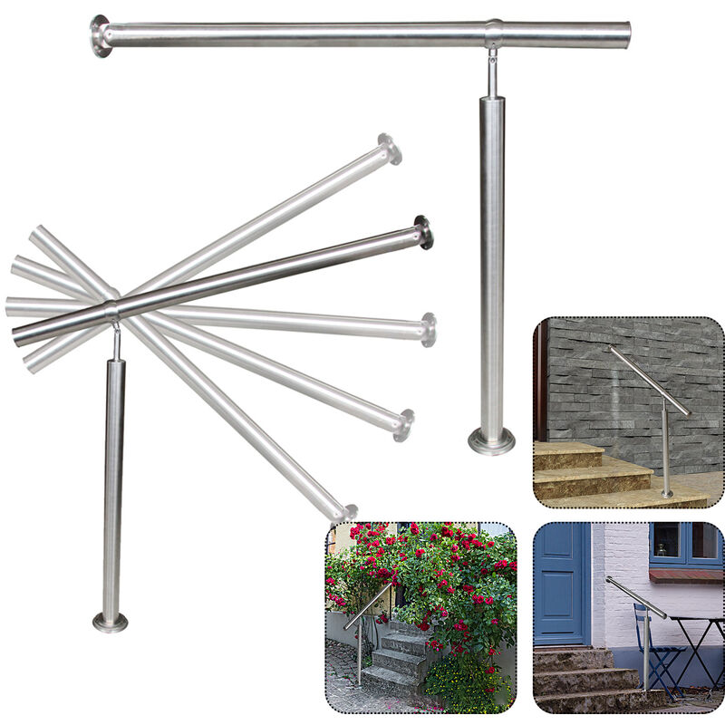 Garde-corps - HENGMEI - Rampe D'escalier 100cm - Acier Inoxydable - 3