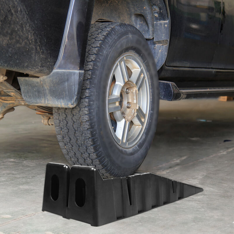 Rampes D'Accès Pour Voiture - Lot De 2 - Capacité 2.5 Tonnes - Plastique Résistant - Hauteur 17 Cm - 4