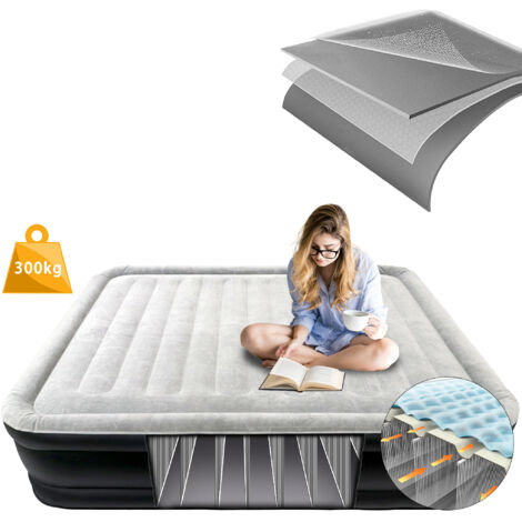 Yolancity Matelas Auto-Gonflant 120x170 Cm Pour Voiture – Noir, Imperméable, Avec Pompe Et 2 Coussins, Idéal Camping, Voyage Et Sieste
