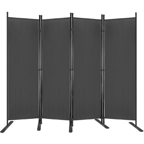 Vigevee Paravent Pliable 5 Panneaux Sur Roulettes - 284x181 Cm - Séparateur De Pièce, Intérieur/Extérieur - Beige