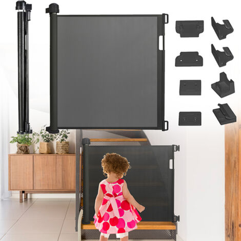 Barrière De Sécurité Sans Perçage Barrière D'escalier Sans Perçage LARS360 - 75-85 Cm, Ouverture à Une Main, Fermeture Automatique - Pour Bébés Et Animaux Fermeture Automatique Lars360