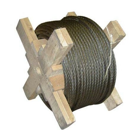 Câble acier Gainé PVC rouge - Ø 3 x 5 mm - Couronne 25 mètres : Câbles  Promeca