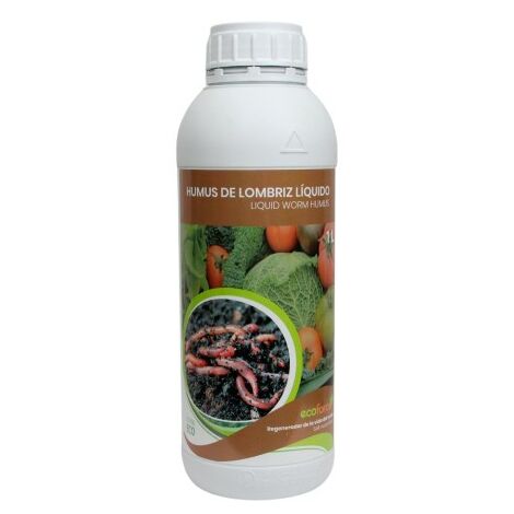 CULTIVERS Humus di lombrico liquido biologico 1 L. Materia organica ricca di  microrganismi. Rigeneratore Soil Life