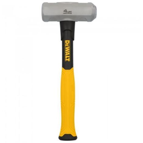 Mallet de demolición DeWalt DWHT56158-1, 1,8 kg, construcción robusta con refuerzo de fibra de vidrio, mango ergonómico, cabeza de doble cara con superficie lisa y estriada. (1/2)