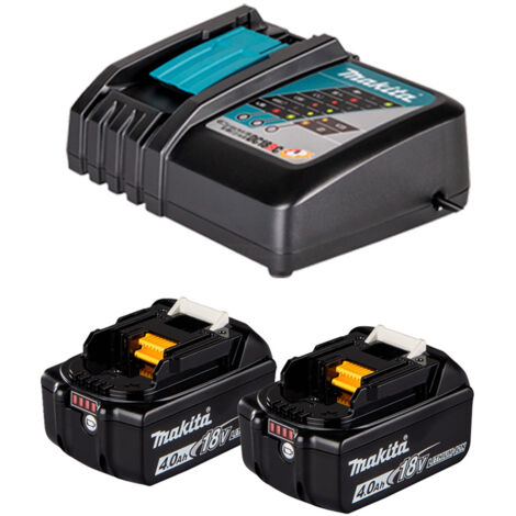 Kit baterías Makita 18V LXT 2 x BL1840B 4.0Ah + cargador DC18RC
