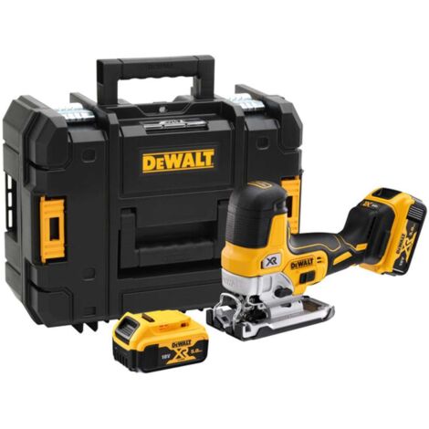 Sierra de calar 18V DEWALT - 2 baterias Li-Ion 5Ah + cargador + maletin Tstak - DCS335P2