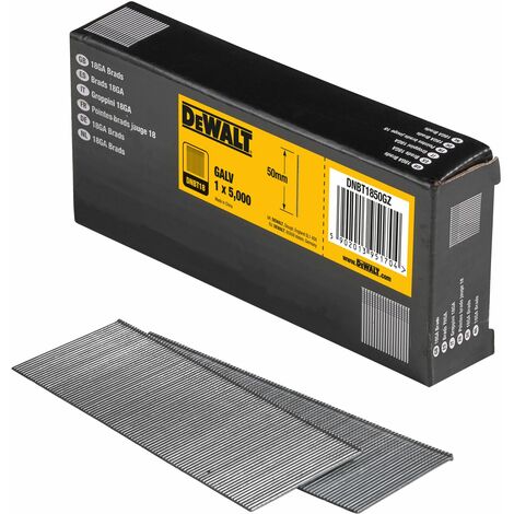 Clavos para clavadora neumática 1.25mm x 50mm 18GA GALV (5000 ud) Dewalt DNBT1850GZ