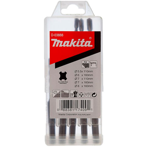 Brocas SDS Plus Makita D-03888 estuche 5 unidades