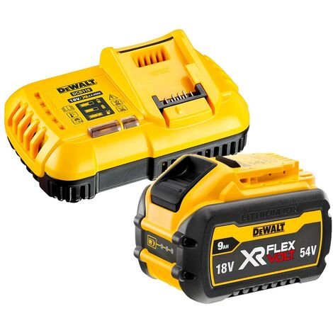 Kit batería Dewalt DCB547 9AH Flexvolt + cargador rápido DCB118