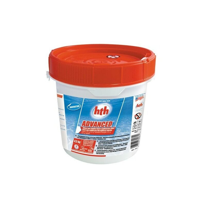 Hypochlorite hth ADVANCED en galets de 255 g - 4,5 kg -