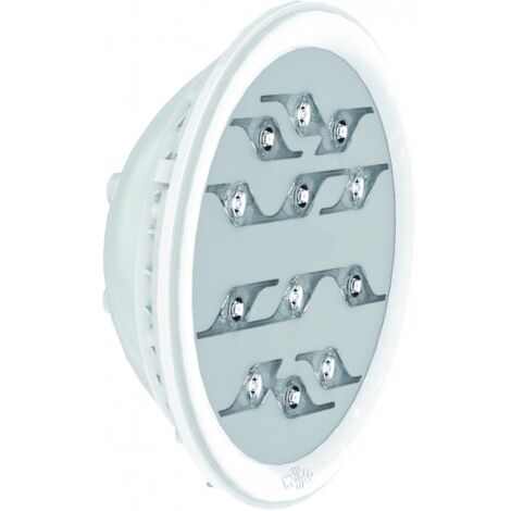Weltico – Lampe PAR56 blanche LED – 6 LED – Flux lumineux 1800 lumens – Puissance 26W – Étanchéité résine – Compatible projecteurs 300W (1/3)