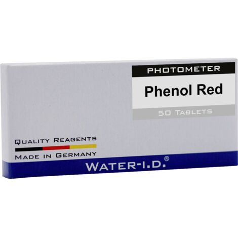 Tablettes de rouge phénol 50 unités – Réactifs pour photomètres PoolLab 1.0 et 2.0 – Mesure précise du pH de l'eau de piscine – Water-I.D. - A885312