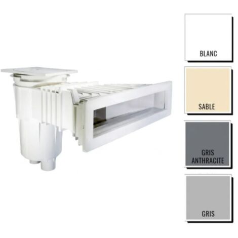 Astralpool – Skimmer miroir Norm XXL – Piscine béton/liner – Dimensions 495 x 80 mm – Débit 7,5 m3/h – ABS traité anti-UV