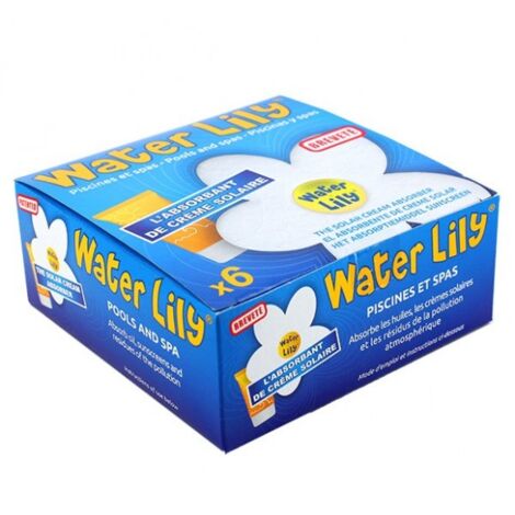 Fleur Water Lily : nettoyant absorbant - Boîte de 6 - Lot de 3
