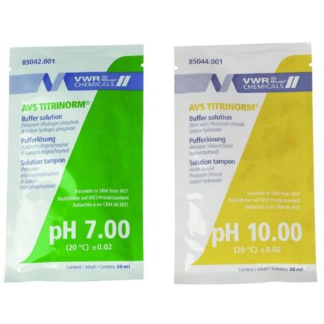 Kit pour solution d'étalonnage ph7 + ph10