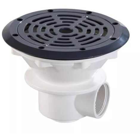 Astral – Bonde de piscine Ø210 mm – Gris anthracite – Corps en ABS pour liner et béton – Débit max 11 m³/h – Grille anti-UV
