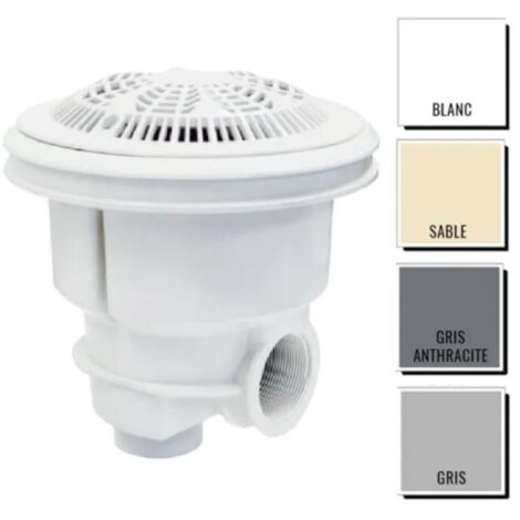 Bonde de fond Astralpool NORM ABS anti-vortex - piscine béton/liner coloris Gris (1/4)
