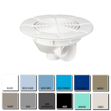 BWT – Bonde de piscine Aquareva – ABS blanc traité anti-UV – Sortie latérale 50/63 mm – Débit jusqu'à 15 m³/h – Installation facile