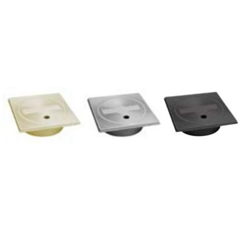 Cadre à sceller pour skimmer de piscine – Dimensions 249 x 249 mm – Couvercle gris anthracite compatible Aquareva et BWT