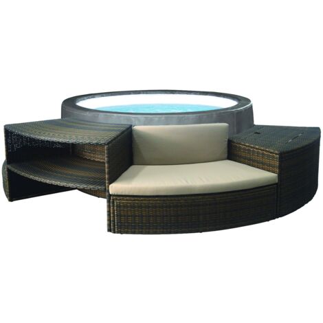 Spa semi-rigide NetSpa Vita Premium 6 places + mobilier 5 modules – Design & confort haut de gamme