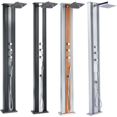 Formidra – Douche solaire 37L – Aluminium anodisé – Mitigeur inox – Installation rapide – Pommeau anti-calcaire – Douchette rince-pied
