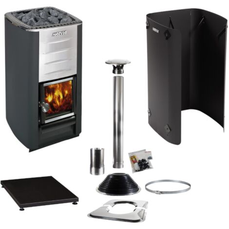 Pack complet Poêle à bois Harvia M3 pour sauna