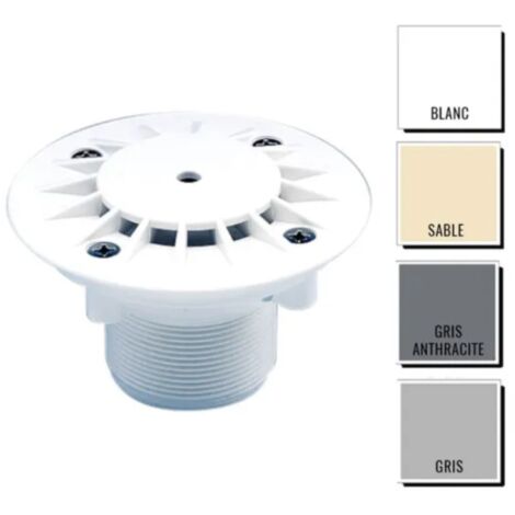 Bonde de fond latérale/murale AstralPool ABS fixe Ø128 - piscine béton coloris Gris