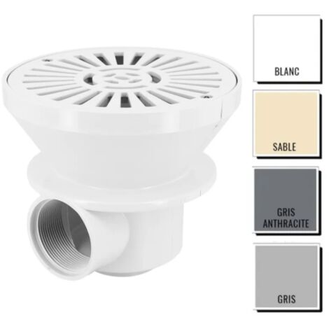 Bonde de fond en ABS AstralPool Ø 180 mm - piscine béton coloris Sable