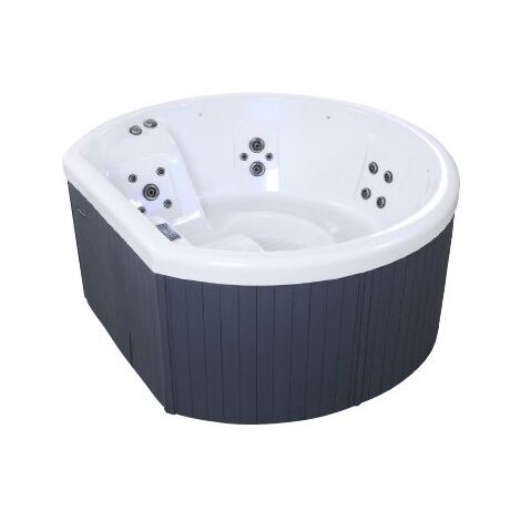 Netspa – Spa rigide 4 places – Forme arrondie – Acrylique Lucite – Réchauffeur Balboa – Ozonisation – Massage Shiatsu – Chromothérapie intégrée