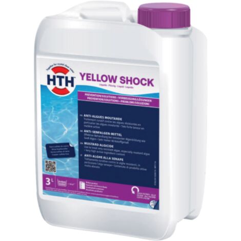 Anti-algues piscine spécial moutarde hth YELLOW Shock liquide - 3 litres - 3 litres