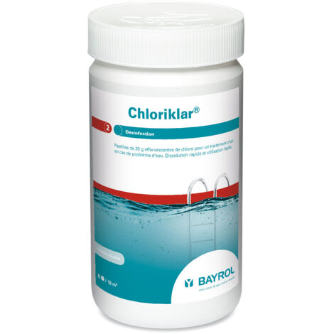Bayrol – Chlore choc désinfectant chloré pour piscine – Pastilles effervescentes 1 kg – Protection UV et filtration optimisée
