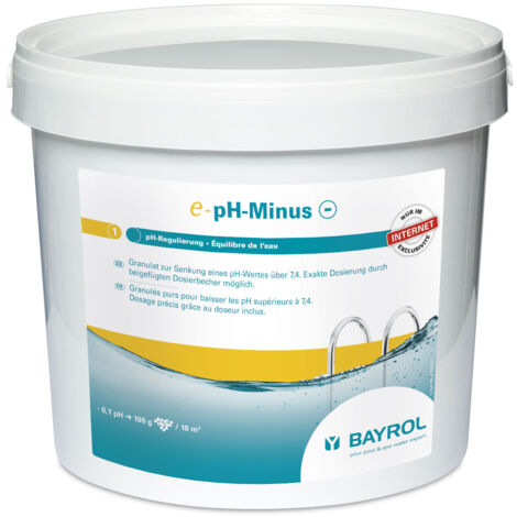 Bayrol – Correcteur de pH pour piscine – Granulés acides à dissolution rapide – Seau de 6 kg – Abaisse le pH de 0,1 unité par 100 g