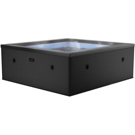 Netspa – Spa gonflable 6 places Ø 180 cm – Couverture isolante et filtre inclus – 70 jets d'air massants – Réchauffeur intégré 1500W