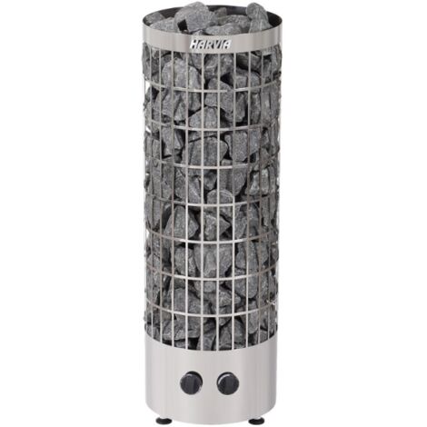 Poêle Harvia Cilindro E 6,8 à 10,8 kW avec unité de contrôle - Option: Sans pierre - Puissance poêle: 6,8 kW