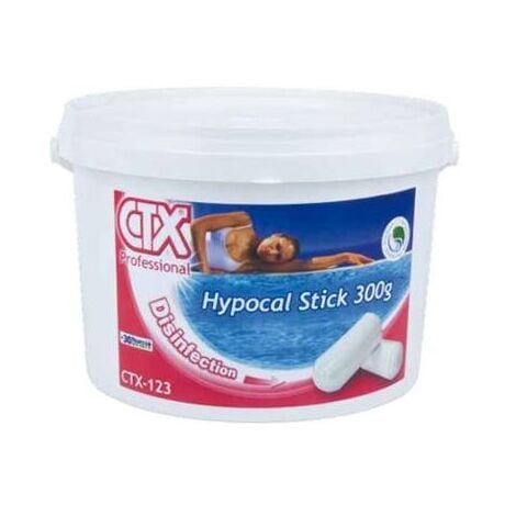 Chlore non stabilisé (hypochlorite de calcium) Hypocal CTX 123 - Sticks 300 g / 4,8 kg - 300g