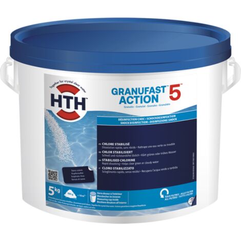 Chlore choc stabilisé hth® GRANUFAST Action 5 - 5 kg - (1/2)