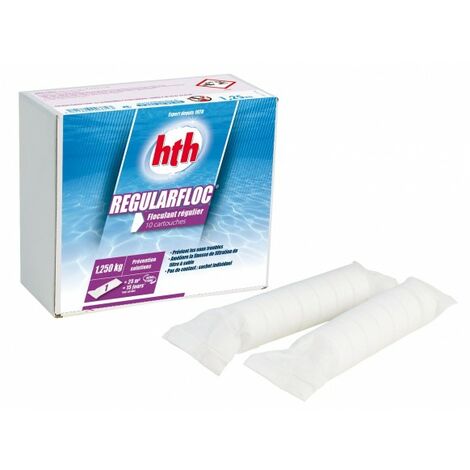 Floculant hth REGULARFLOC - boîte de 10 cartouches - 1,250 kg