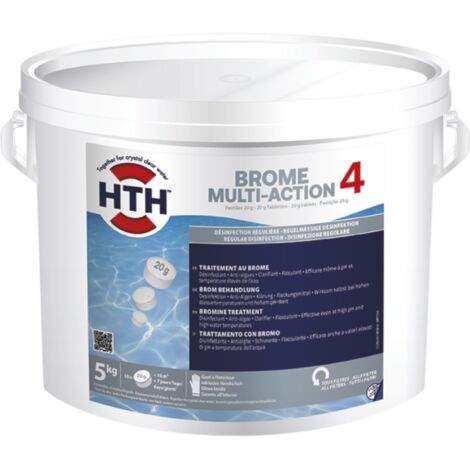 Brome multifonction hth® BROME 4 Actions en pastilles 20 g - 10 kg