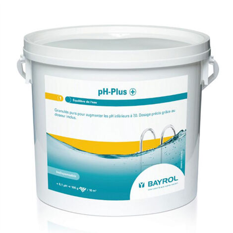 Bayrol – Correcteur de pH de piscine pH Plus granulés 5 kg – Augmente le pH de l'eau – Dissolution rapide – Compatible avec tous traitements