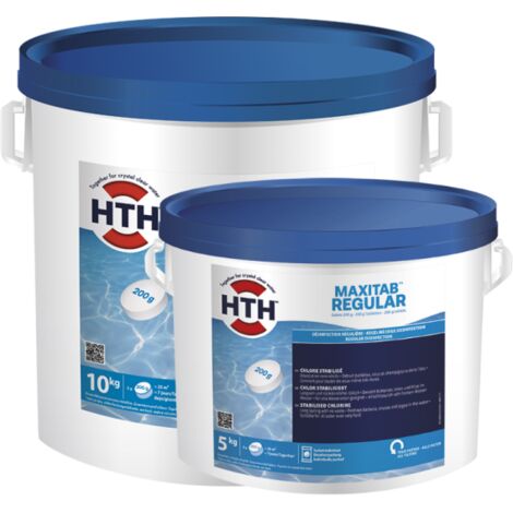Chlore lent stabilisé hth® MAXITAB Regular - Galets 200g - 10 kg