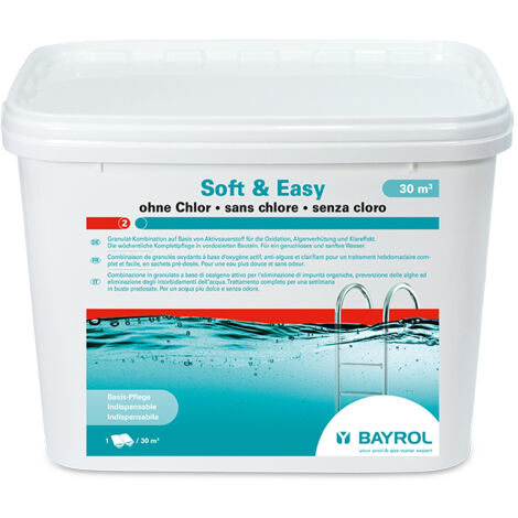 Oxygène actif multiaction Bayrol Soft & Easy sans chlore - 5,04 kg (12 sachets doubles pour 30 m3 chacun)