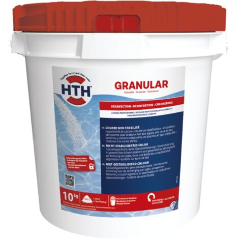 Hypochlorite de calcium - Chlore choc hth® GRANULAR - 10 kg